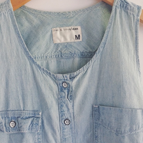 Rag & Bone Jean Chambray Tank - Picture 3 of 7